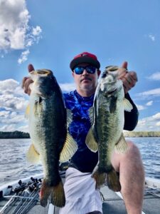 Bass fishing in Lake Blackshere