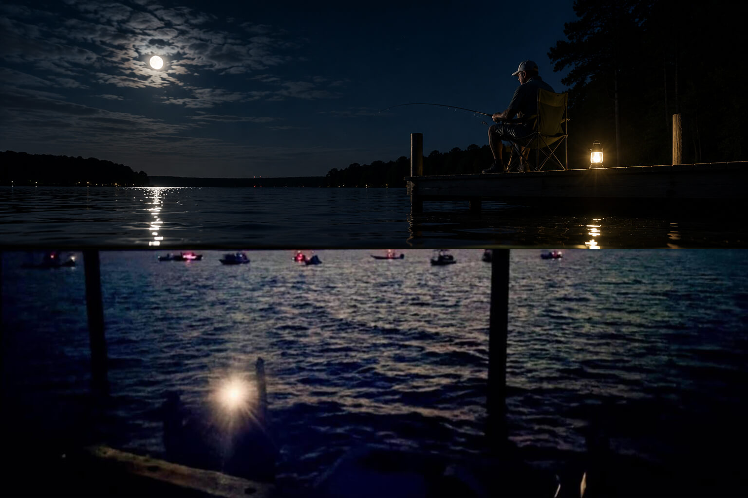 Night Bream Fishing in Lake Blackshear